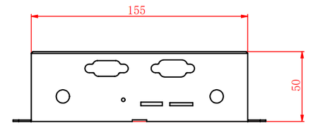 图8 EG1200x-E背面尺寸